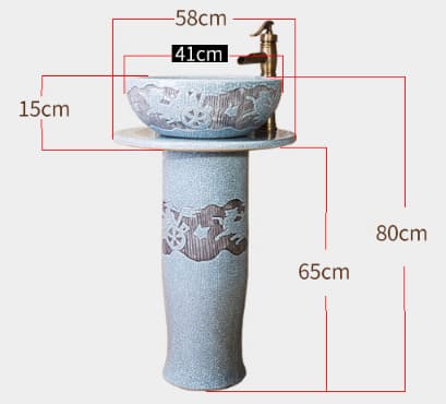 Bản vẽ kỹ thuật đôn chậu sứ mỹ thuật cao cấp Haduvico DC005