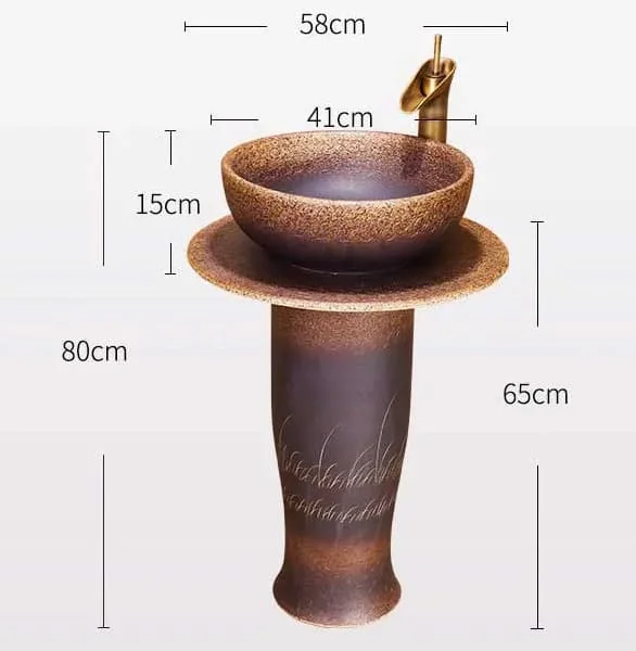Bản vẽ kỹ thuật đôn chậu sứ mỹ thuật cao cấp Haduvico DC003