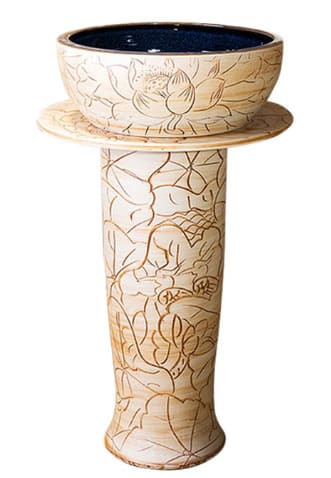 Đôn chậu sứ mỹ thuật cao cấp Haduvico DC004+LVB038