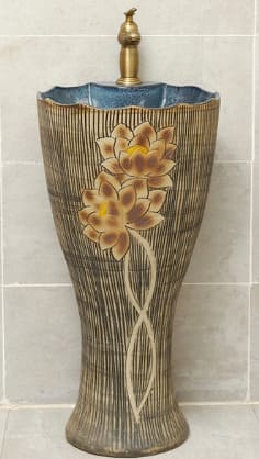 Đôn chậu sứ mỹ thuật cao cấp Haduvico DC023