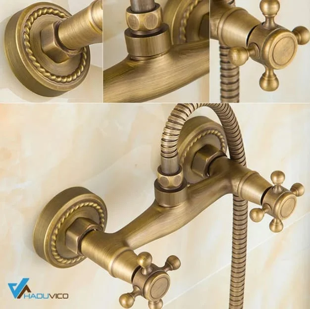 Sen tắm nóng lạnh bằng đồng haduvico ST017