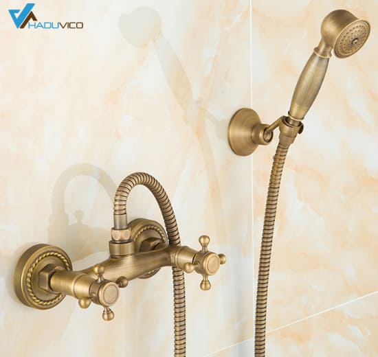 Sen tắm nóng lạnh bằng đồng haduvico ST017