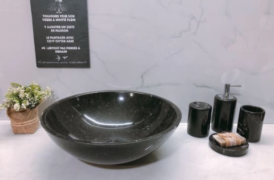 Chậu lavabo đá tự nhiên đặt bàn Haduvico TN002