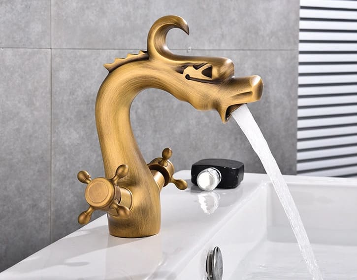 Vòi chậu nóng lạnh đồng thau Haduvico VR045