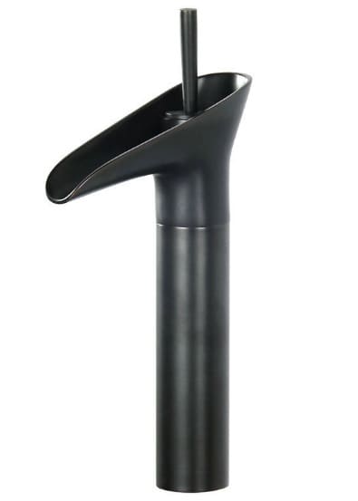 Vòi chậu nóng lạnh đồng thau màu đen Haduvico VR012