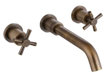 Vòi chậu nóng lạnh gắn tường đồng thau Haduvico VR017