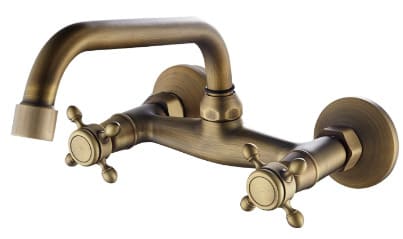 Vòi chậu nóng lạnh gắn tường đồng thau Haduvico VR016M