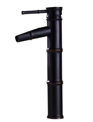 Vòi chậu nóng lạnh đồng thau màu đen Haduvico VR032