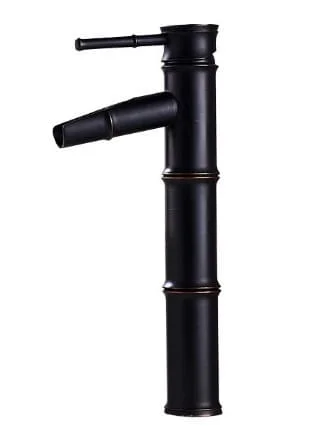Vòi chậu nóng lạnh đồng thau màu đen Haduvico VR032