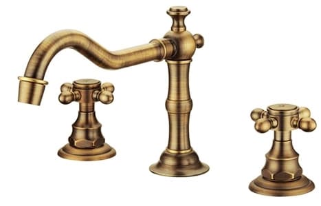 Vòi chậu nóng lạnh 3 lỗ đồng thau Haduvico VR034