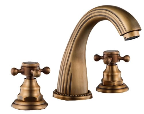 Vòi chậu nóng lạnh 3 lỗ đồng thau Haduvico VR035