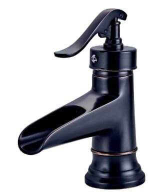 Vòi chậu nóng lạnh đồng thau màu đen Haduvico VR057