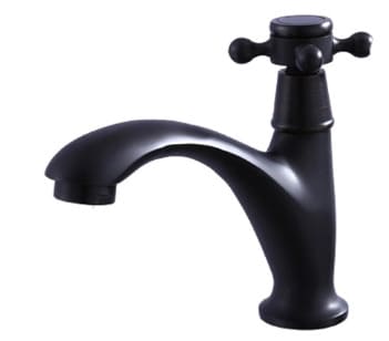 Vòi chậu nóng lạnh đồng thau màu đen Haduvico VR063