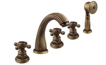 Sen bồn tắm gắn bồn 5 lỗ nóng lạnh bằng đồng haduvico VR068