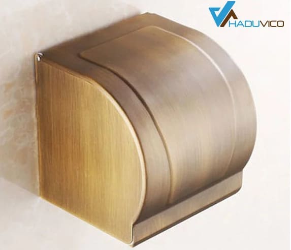 Hộp đựng giấy vệ sinh bằng đồng Haduvico PK011