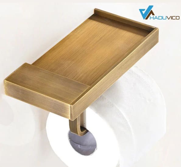 Kệ giấy vệ sinh bằng đồng Haduvico PK012