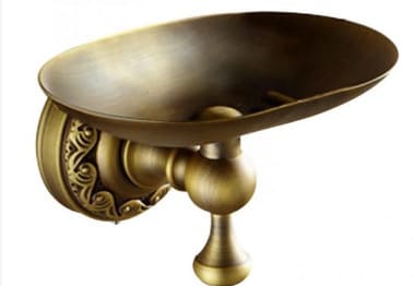 Khay đựng xà phòng chân hoa bằng đồng haduvico PK026M