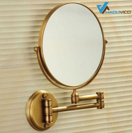 Gương gắn tường khung bằng đồng haduvico PK037
