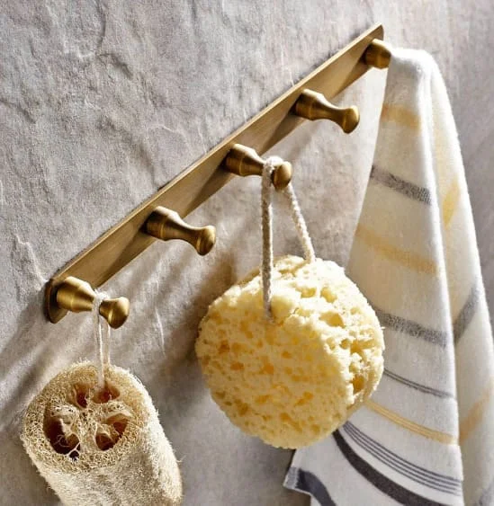 Móc treo áo bằng đồng 5 vấu haduvico PK084