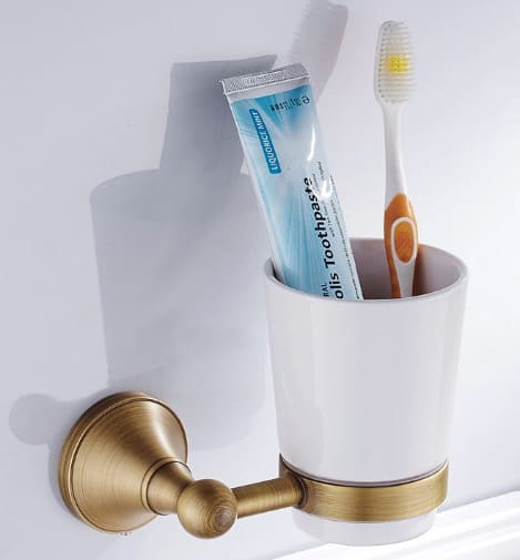 Giá để cốc đơn bằng đồng Haduvico PK118