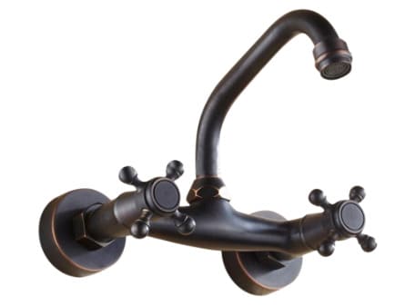 Vòi chậu nóng lạnh gắn tường đồng thau Haduvico VR052