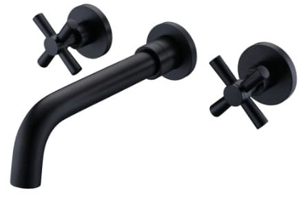 Vòi chậu nóng lạnh gắn tường đồng thau Haduvico VR053