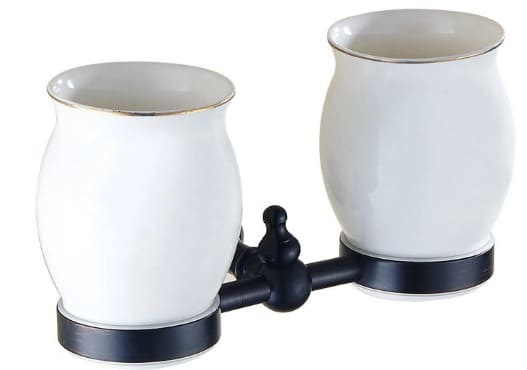 Giá để cốc đôi bằng đồng Haduvico PK046M