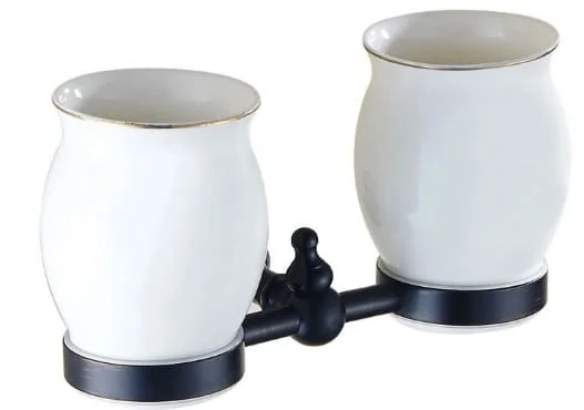 Giá để cốc đôi bằng đồng Haduvico PK046M