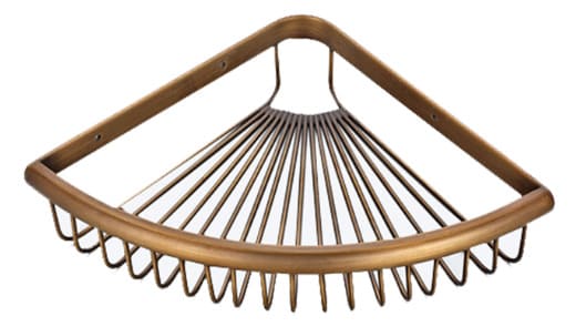 Kệ góc để đồ phòng tắm bằng đồng Haduvico PK085