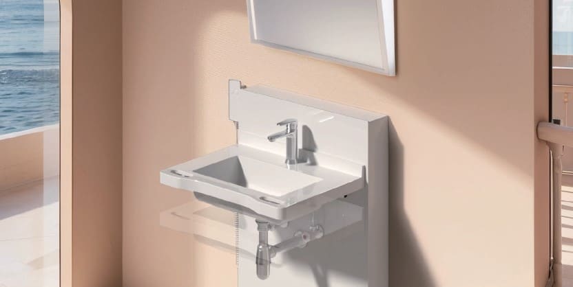 Chậu rửa mặt cho người tàn tật