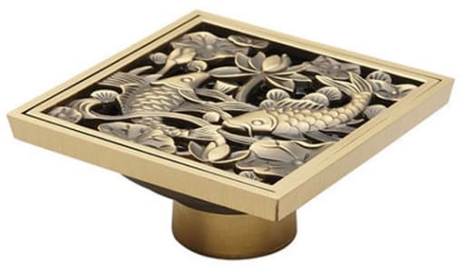 Phễu thoát sàn hoa văn bằng đồng Haduvico HD002