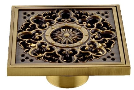 Phễu thoát sàn hoa văn bằng đồng Haduvico HD004