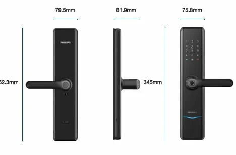 Bản vẽ kỹ thuật Khóa Cửa Thông Minh PHILIPS 7300