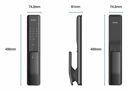 Bản vẽ kỹ thuật khóa cửa thông minh PHILIPS Alpha
