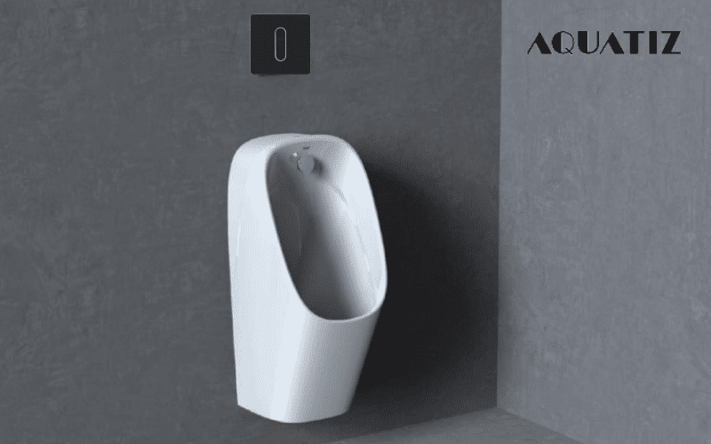 Bồn tiểu dùng cảm ứng âm tường đen Aquatiz D300031