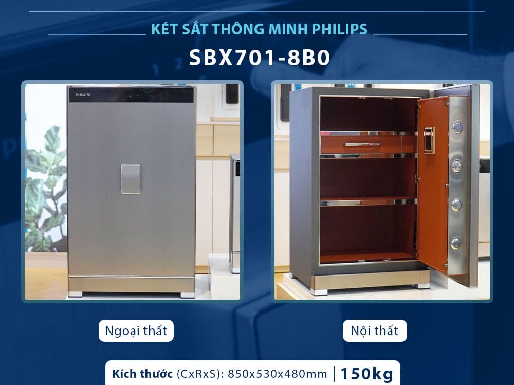 Két Sắt Thông Minh Philips SBX701-8B0 