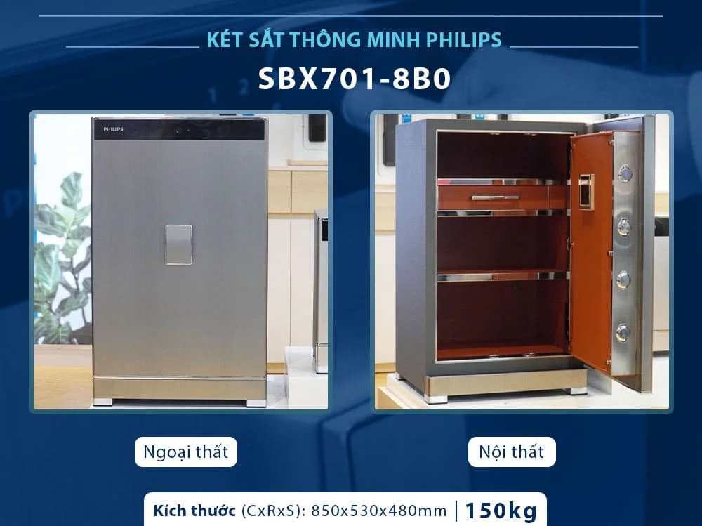 Két Sắt Thông Minh Philips SBX701-8B0 