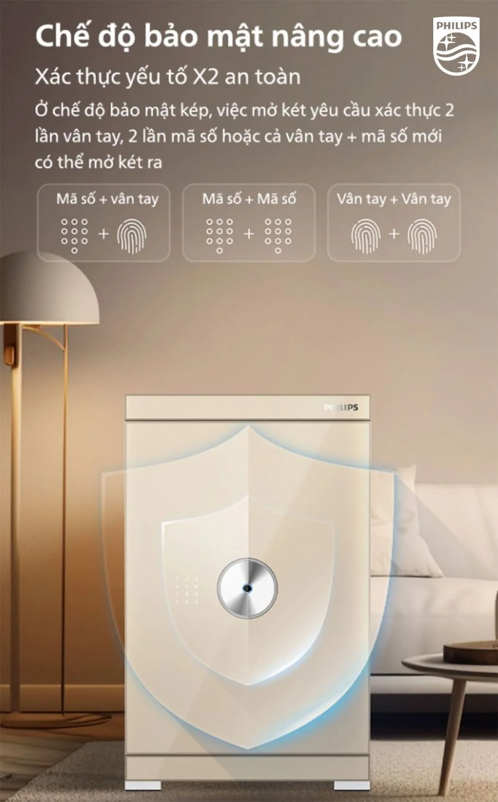 Két Sắt Thông Minh Philips SBX602-6CU