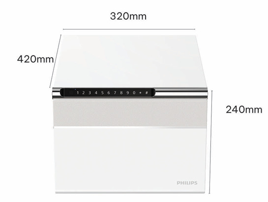 Bản vẽ kỹ thuật Két Sắt Thông Minh Philips SBX102