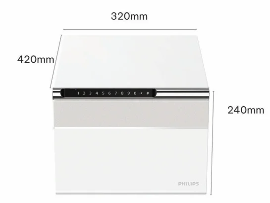 Bản vẽ kỹ thuật Két Sắt Thông Minh Philips SBX102
