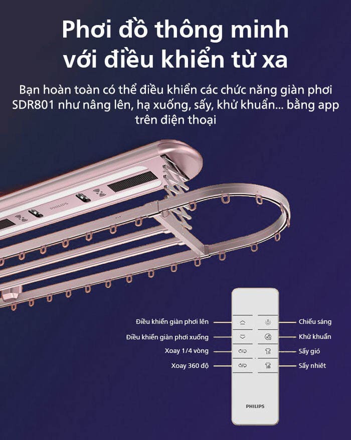 Giàn phơi thông minh Philips SDR801