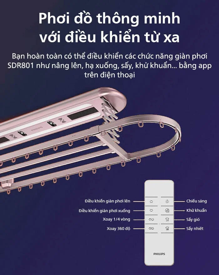 Giàn phơi thông minh Philips SDR801