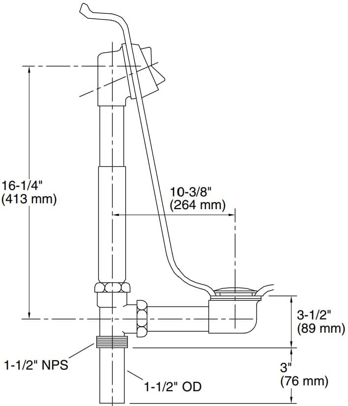 Bản vẽ bộ xả bồn tắm Kallista P21573-00-AD