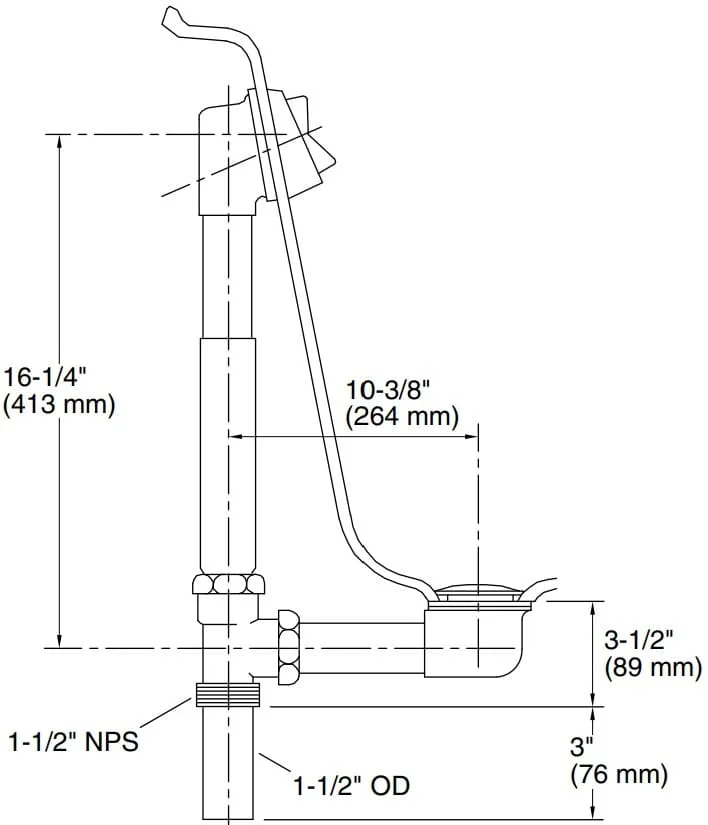 Bản vẽ bộ xả bồn tắm Kallista P21573-00-CP