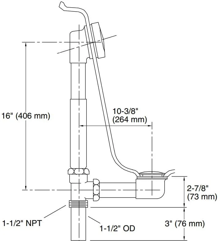 Bản vẽ bộ xả bồn tắm Kallista P21575-00-CP