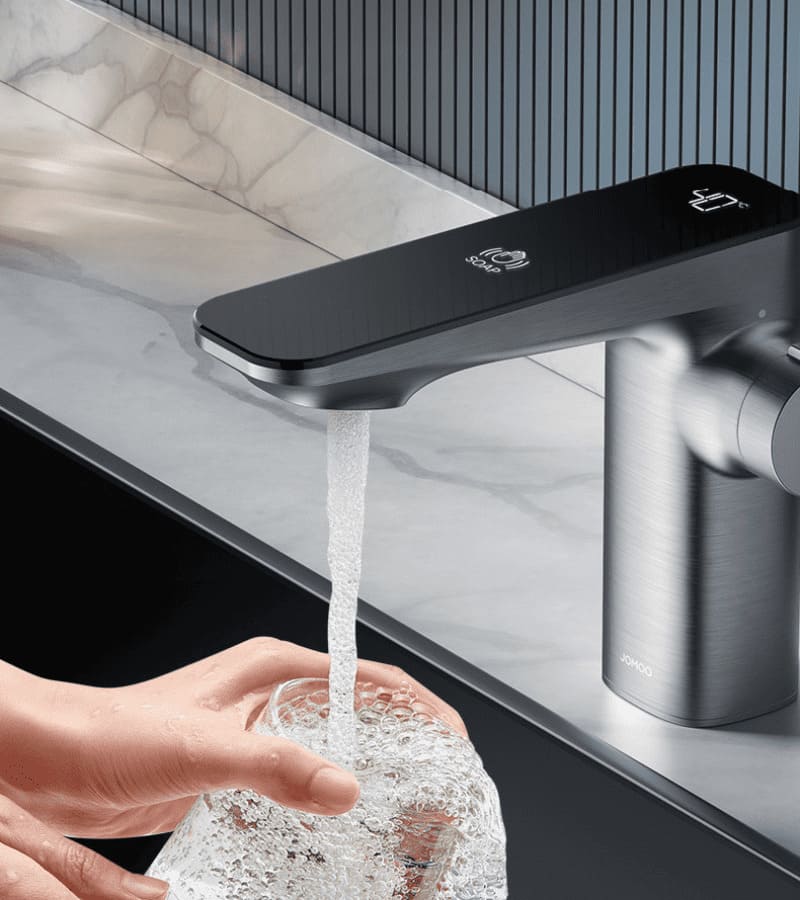 Vòi lavabo cảm ứng nóng lạnh dùng pin điện Jomoo 32425-694/1A-1