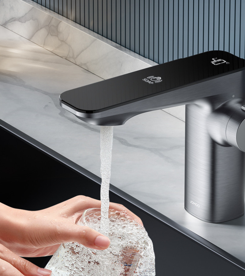 Vòi lavabo cảm ứng nóng lạnh dùng pin điện Jomoo 32434-602/1B-Z