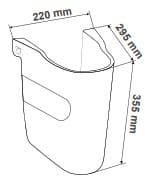 Bản vẽ kỹ thuật chân lửng chậu Premier P07-001-WH