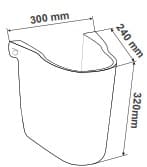 Bản vẽ kỹ thuật chân lửng chậu Premier P07-002-WH