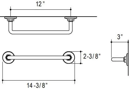 Bản vẽ giá khăn đơn Kallista P31201